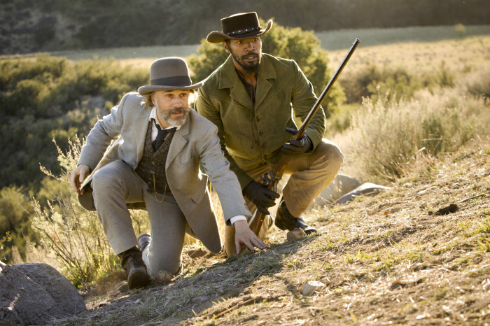 Dr. King Schultz (Christoph Waltz, l.) und Django (Jamie Foxx, r.) in Sony Pictures' DJANGO UNCHAINED